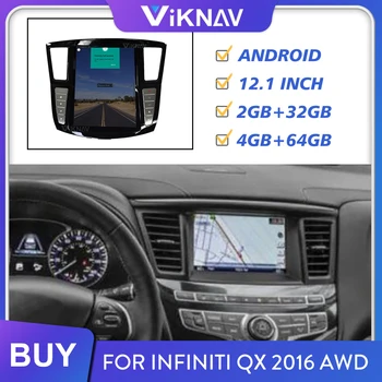 Android otomobil radyosu araba multimedya oynatıcı Infiniti QX60 2016 AWD Bose sistemi ile araba sesli GPS navigator dikey ekran
