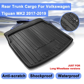 Araba Kargo Astarı VW Tiguan İçin MK2 2017 2018 2019 Volkswagen İçin Önyükleme Tepsisi Arka Bagaj Kapağı Mat Mat zemin halısı Kick Pad
