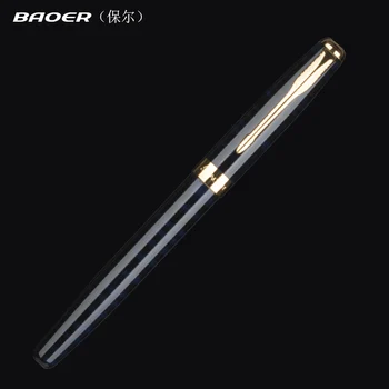 Baoer 388 Lüks Altın Klip Dolma Kalem Mix Renkler 0.5 mm Nib Metal Mürekkep Kalemler Noel Hediyesi için Set