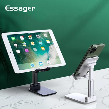 Essager Cep Telefonu Tutucu Evrensel Destek Masaüstü Tablet Metal Standı Ayarlanabilir Masa Cep Telefonu Tutucu iPhone iPad İçin
