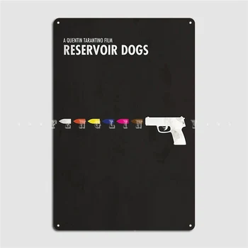 Rezervuar Köpekler Minimal Film Metal Plak Poster Sinema Oturma Odası Garaj Kulübü Retro Plakalar Tabela Posterler