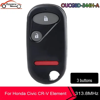 KEYECU FCC NUMARASI: OUCG8D-344H-BİR Anahtarsız Giriş Uzaktan Kumanda Araba Anahtar Fob Honda Eleman Civic Si 2002 2003 CRV için 3 Düğmeleri 2004
